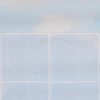 Transparante val Julliet naturel heeft een lengte van 33 cm. Valt soepel en heeft een eenvoudige uitstraling