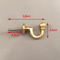 Kleine messingkleurige embrassehaak