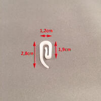 Witte kunststoffen schelphaak