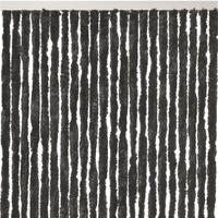 Zwart deurgordijn met een afmeting van 120x240 cm