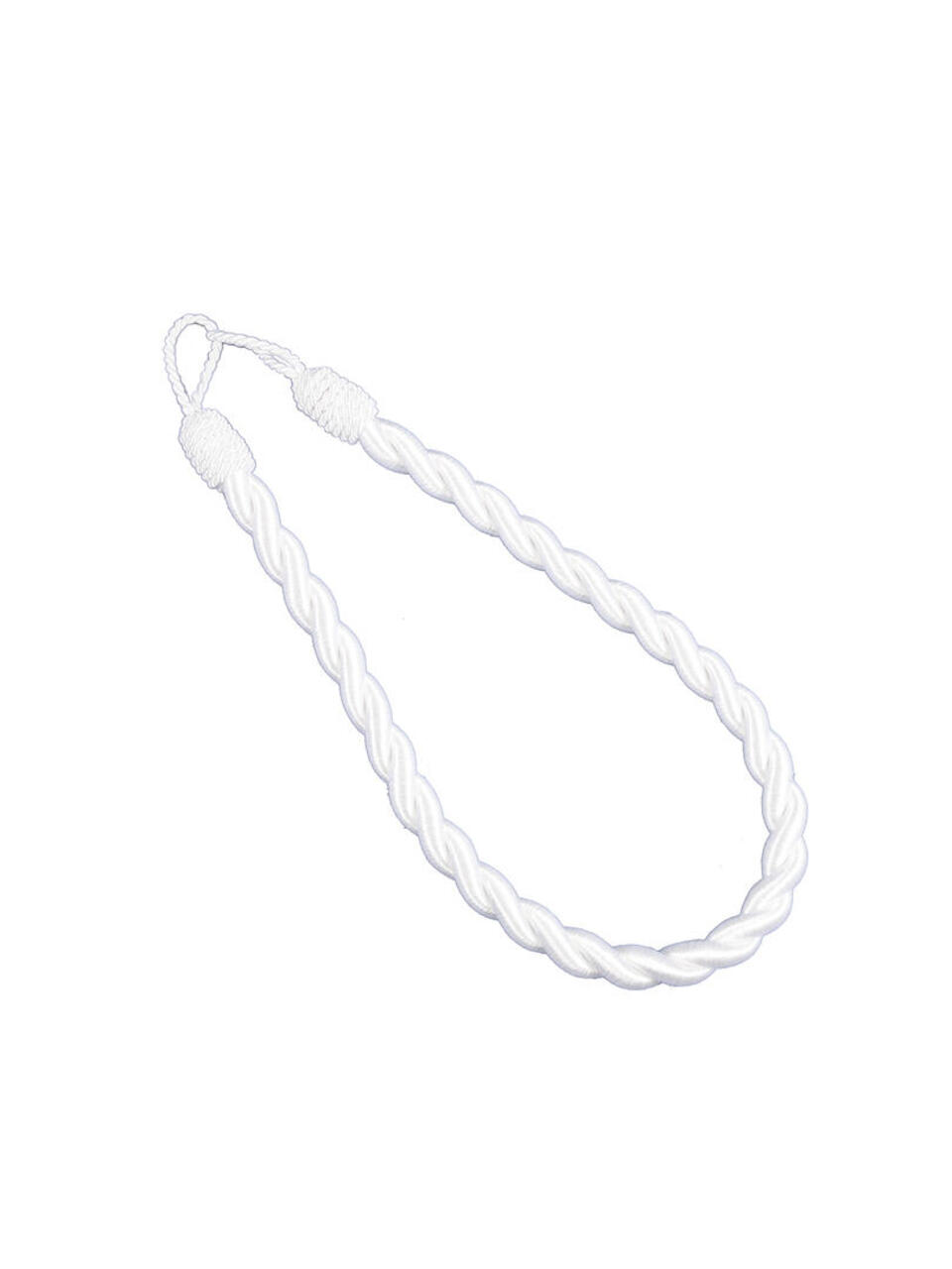 Gevlochten glanzende embrasse in een witte kleur