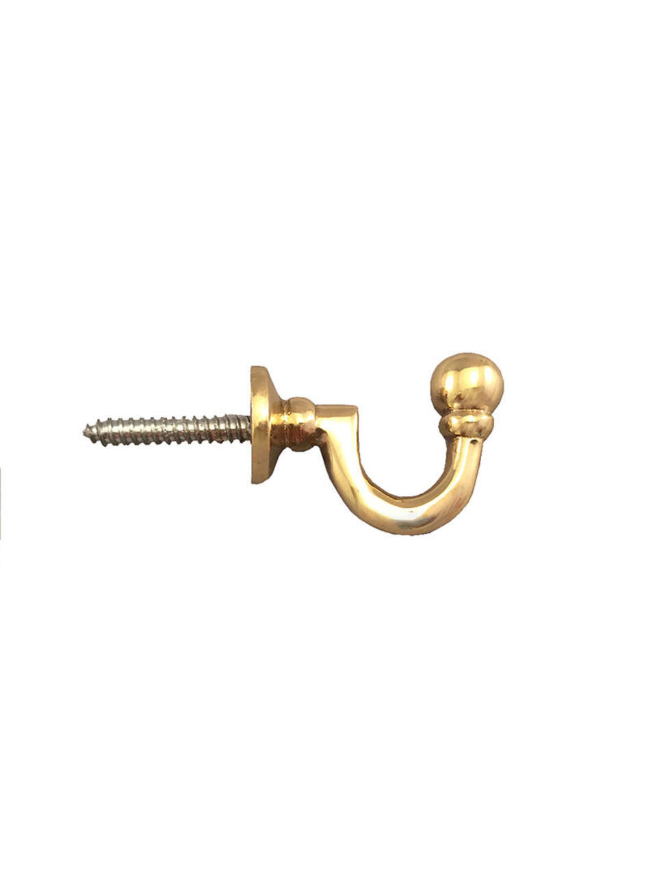 Kleine messingkleurige embrassehaak