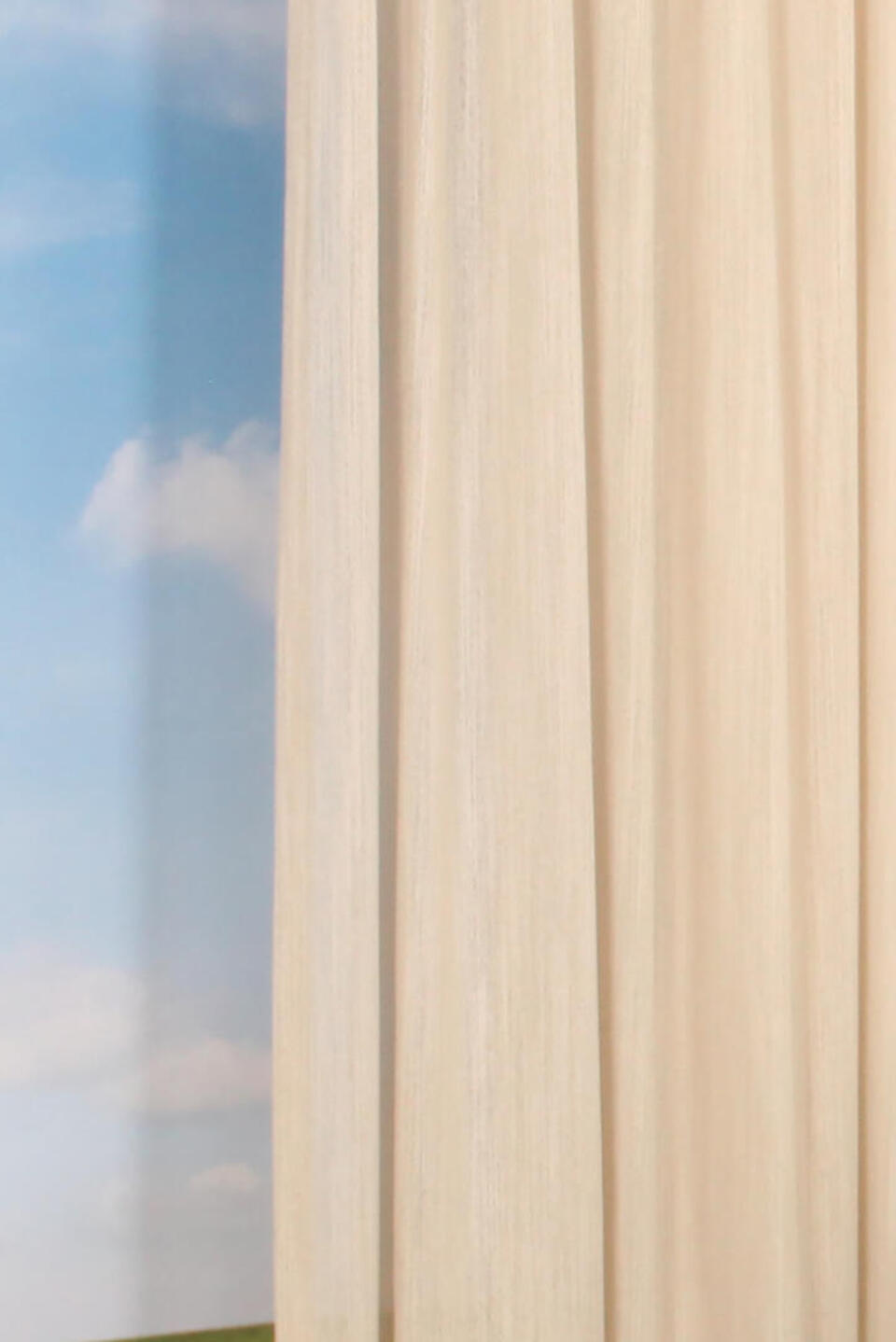 Glamis is een elegante vitrage met een subtiele glans. Door de fijne structuur geeft deze stof een mooie filtering van het licht