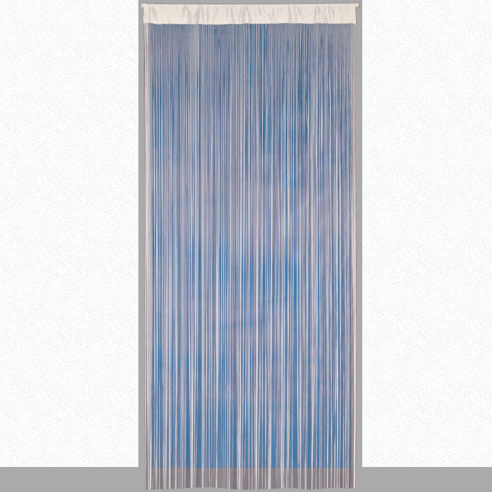 Wit koordgordijn met een afmeting van 300x250 cm