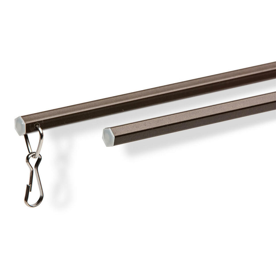 Luxe zeskantige aluminium trekstang in een lengte van 122 cm in de kleur Antiek.