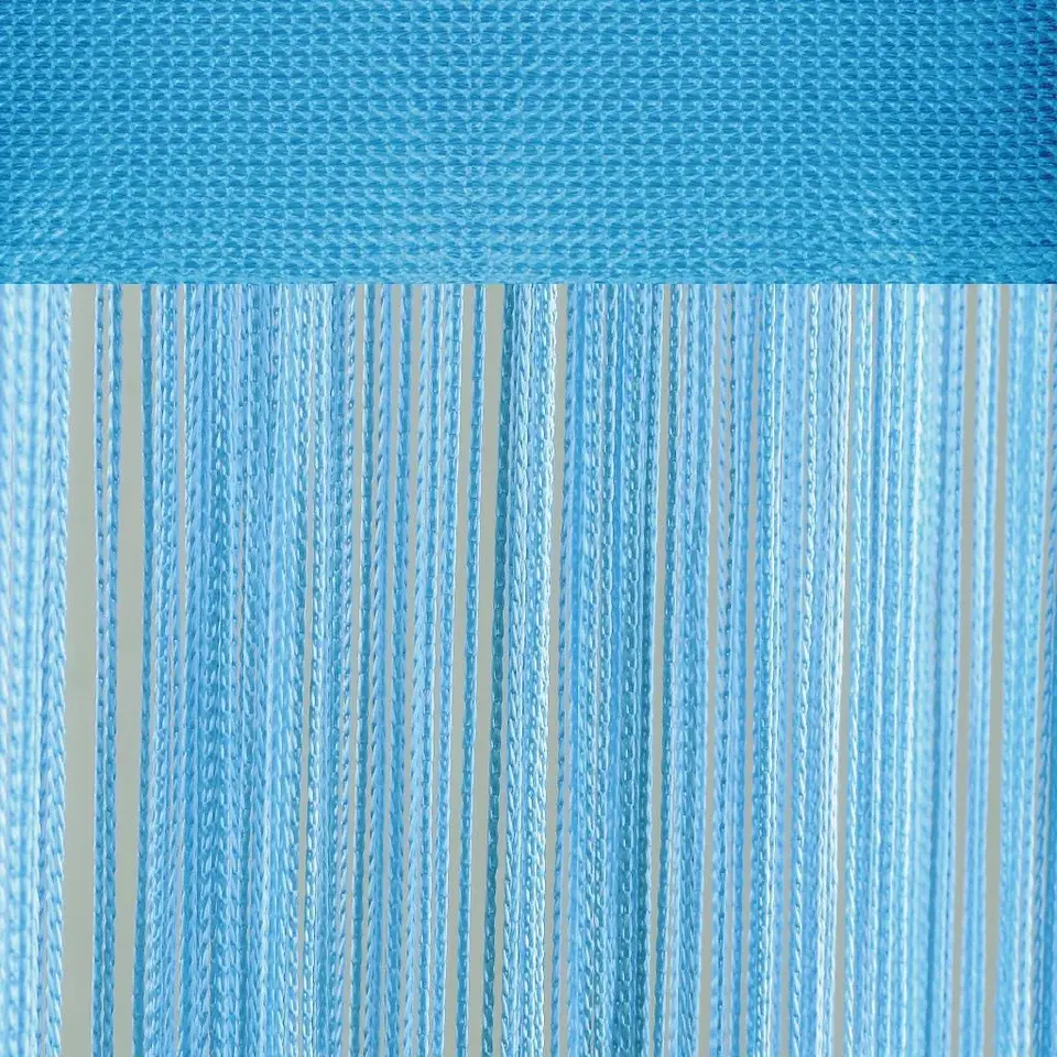 Koordgordijn Hope aquablauw